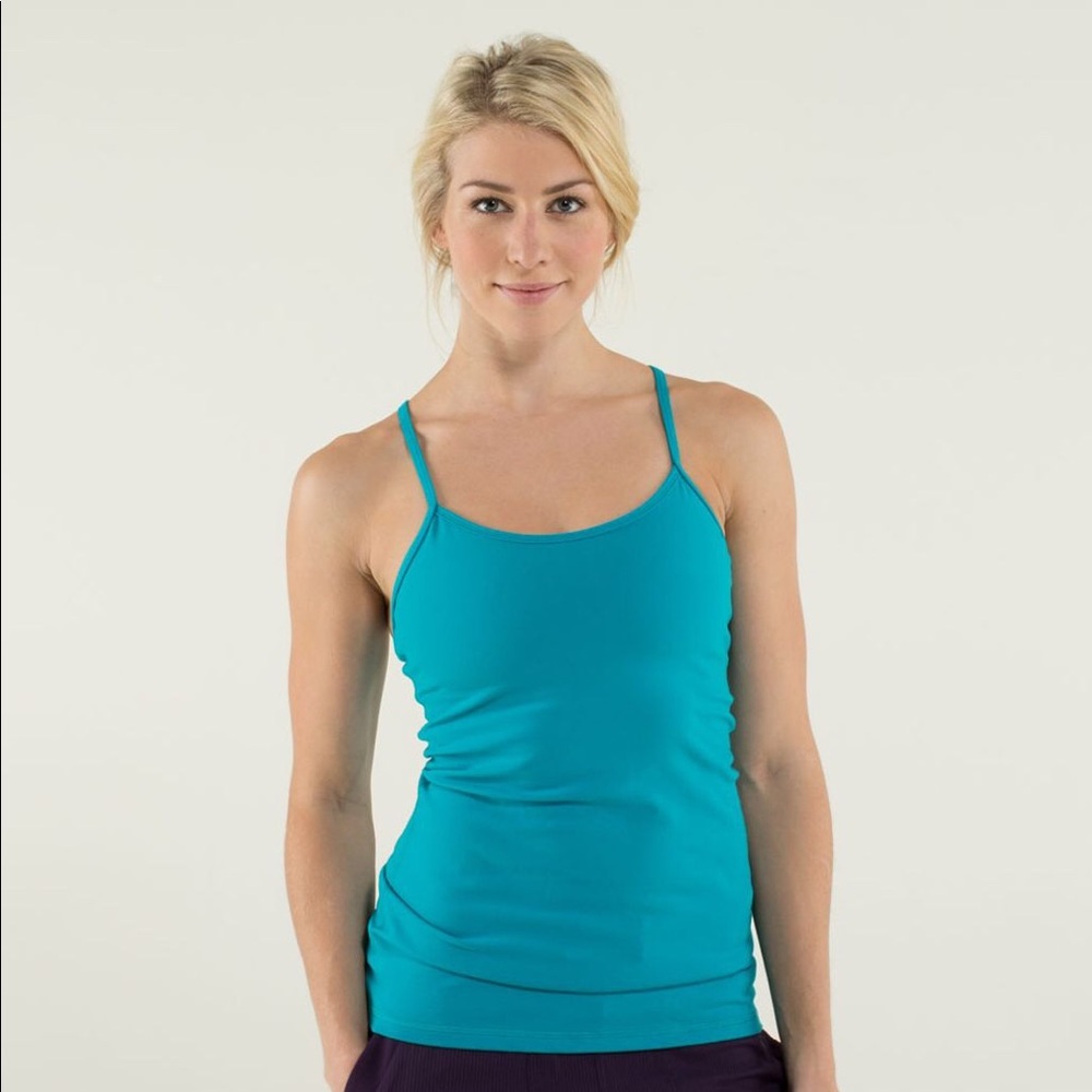 LULULEMON POWER Y TURQUOISE TOP